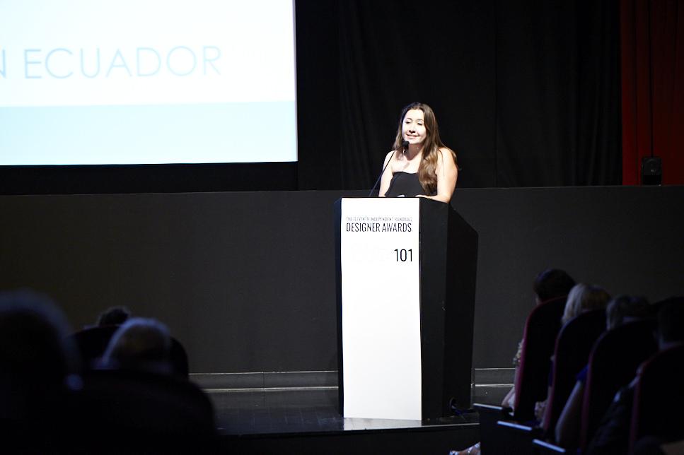 IHDA Winner Gabriela Lopez accepting award 