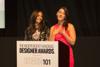 Katie and Juliet Falchi presenting the Best Handbag in Overall Style and Design